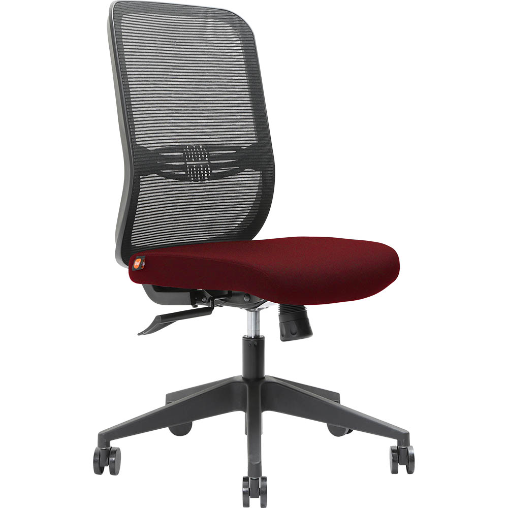 BRINDIS TASK CHAIR HIGH MESH BACK NYLON BASE SCARLET
