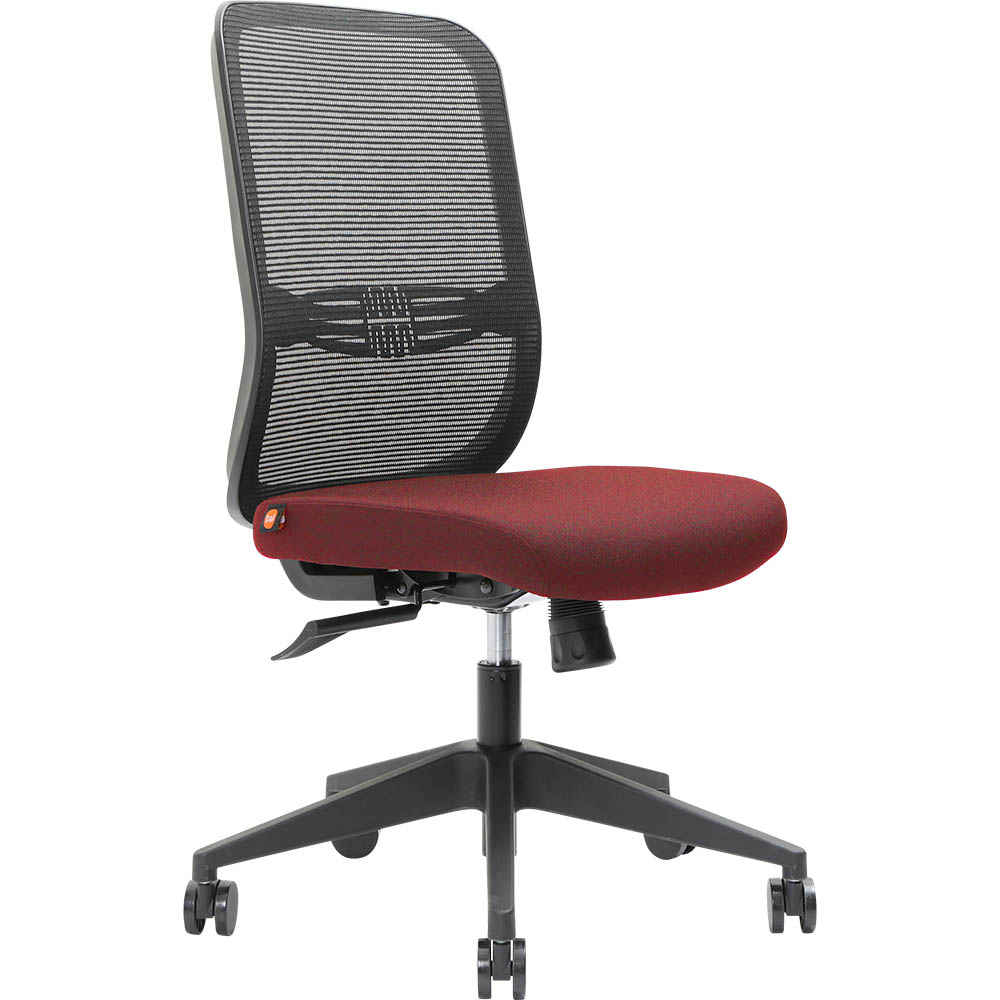BRINDIS TASK CHAIR HIGH MESH BACK NYLON BASE POMEGRANITE