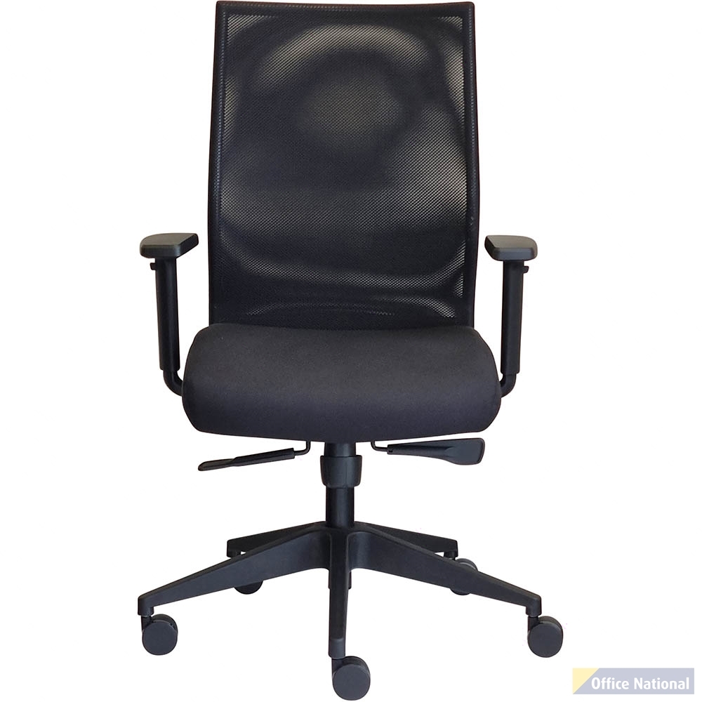 OLTA HIGH MESH BACK CHAIR WITH ARMS BLACK