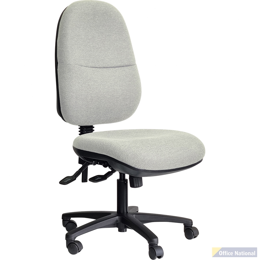 DAL ERGO BC TASK CHAIR HIGH BACK 3-LEVER BLACK NYLON BASE GRAVITY FABRIC ICE