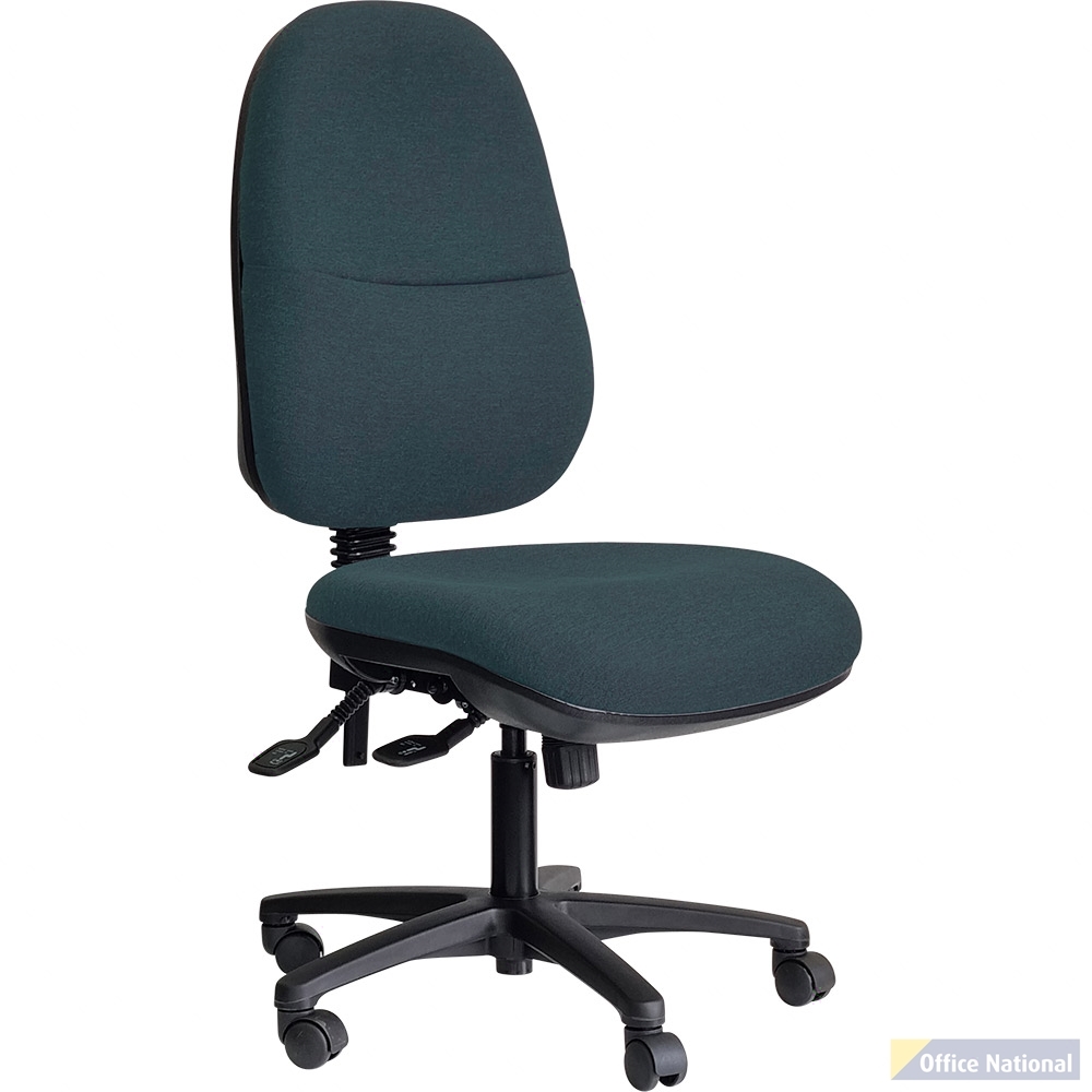 DAL ERGO BC TASK CHAIR HIGH BACK 3-LEVER BLACK NYLON BASE GRAVITY FABRIC DENIM