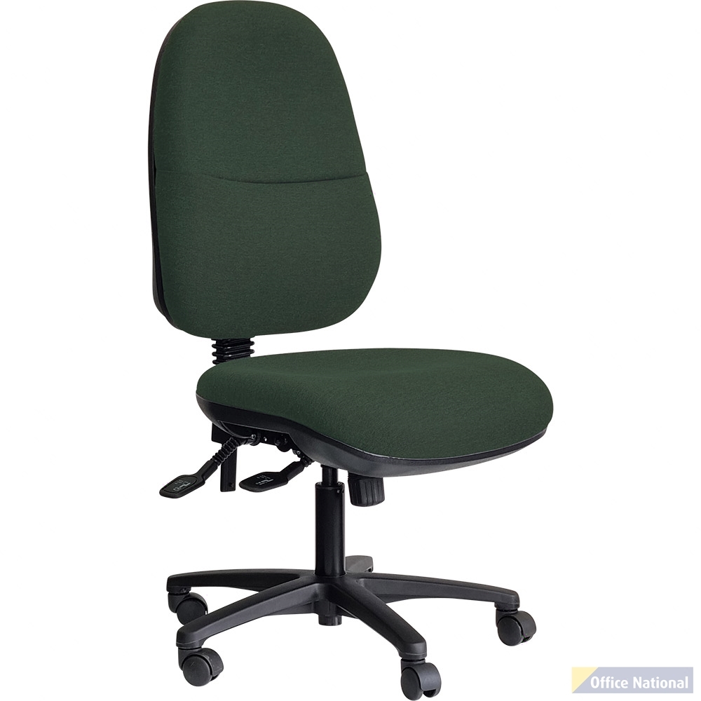 DAL ERGO BC TASK CHAIR HIGH BACK 3-LEVER BLACK NYLON BASE GRAVITY FABRIC FOREST