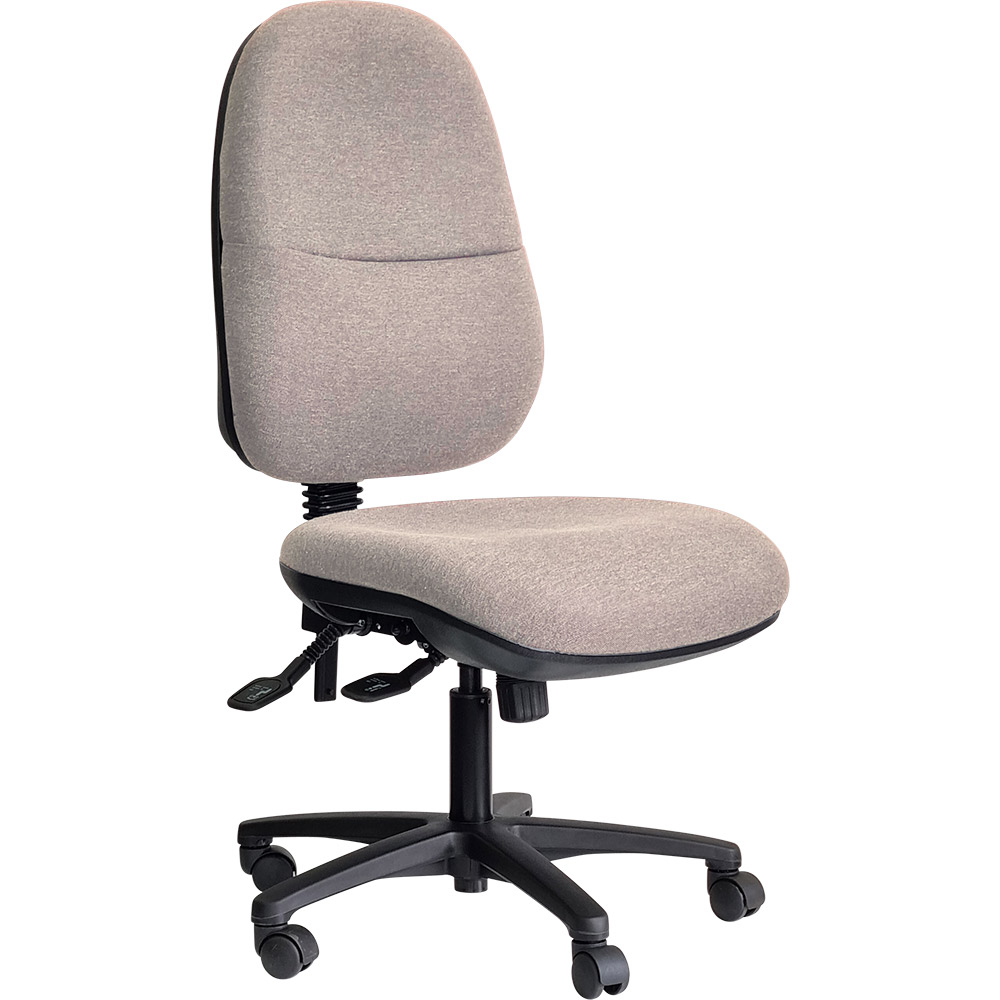 DAL ERGO BC TASK CHAIR HIGH BACK 3-LEVER BLACK NYLON BASE GRAVITY FABRIC PETAL