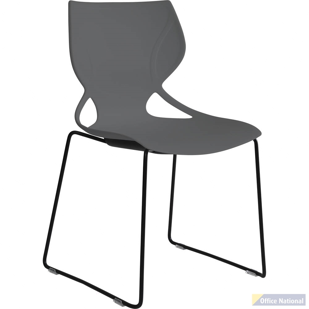 DAL GRAB CHAIR SLED BASE BLACK POWDERCOAT FRAME