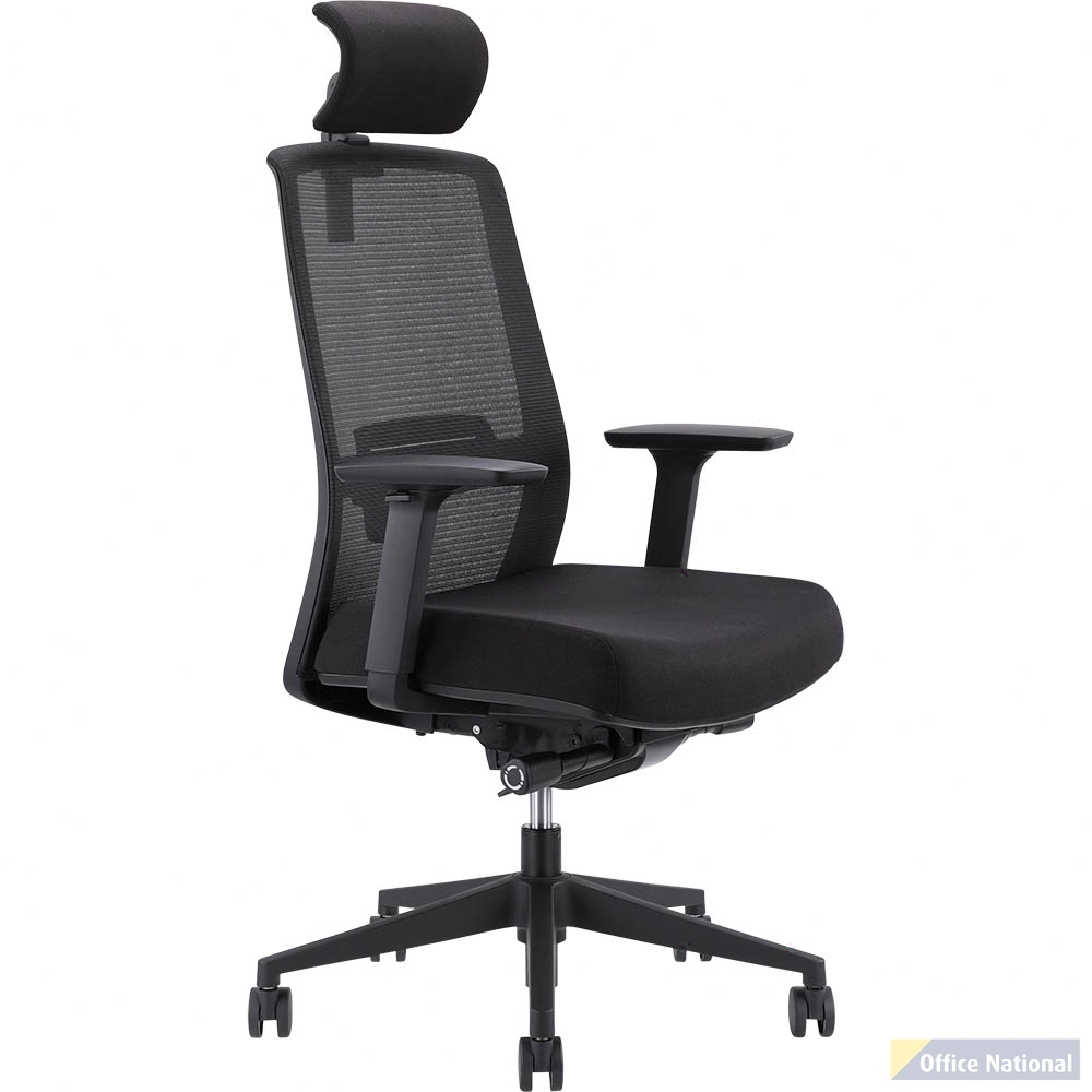 DAL JIRRA SIDE CONTROL SYNCHRO HIGH MESH BACK ARMS HEADREST BLACK