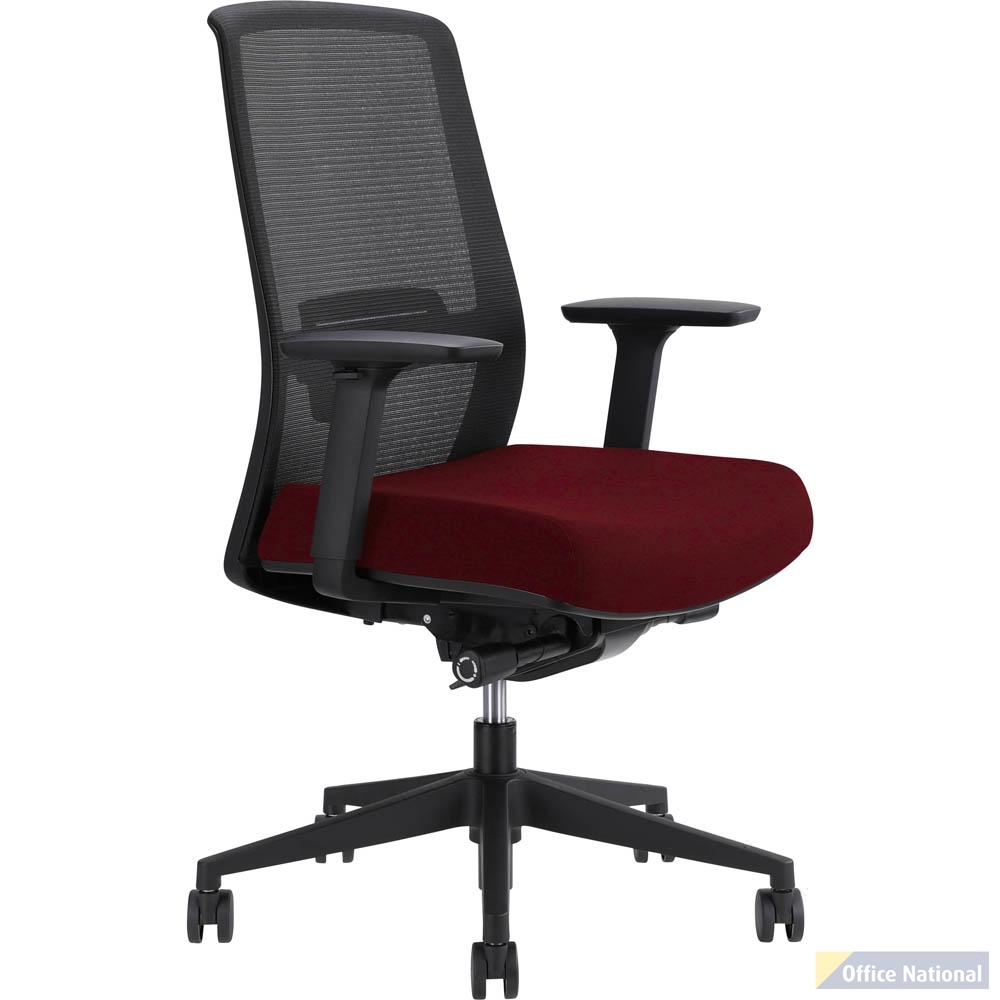 JIRRA SIDE CONTROL SYNCHRO HIGH MESH BACK ARMS BLACK BACK SCARLET SEAT