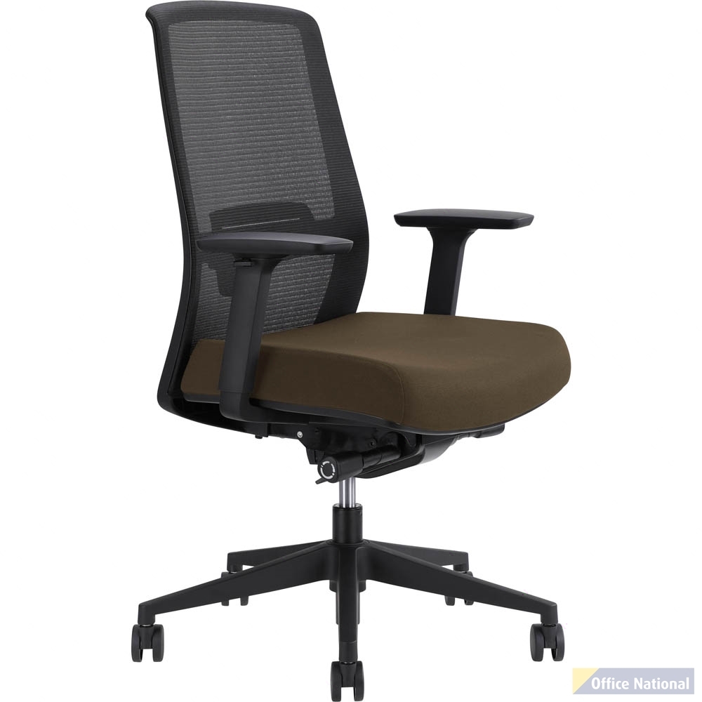 JIRRA SIDE CONTROL SYNCHRO HIGH MESH BACK ARMS BLACK BACK CHOCOLATE SEAT