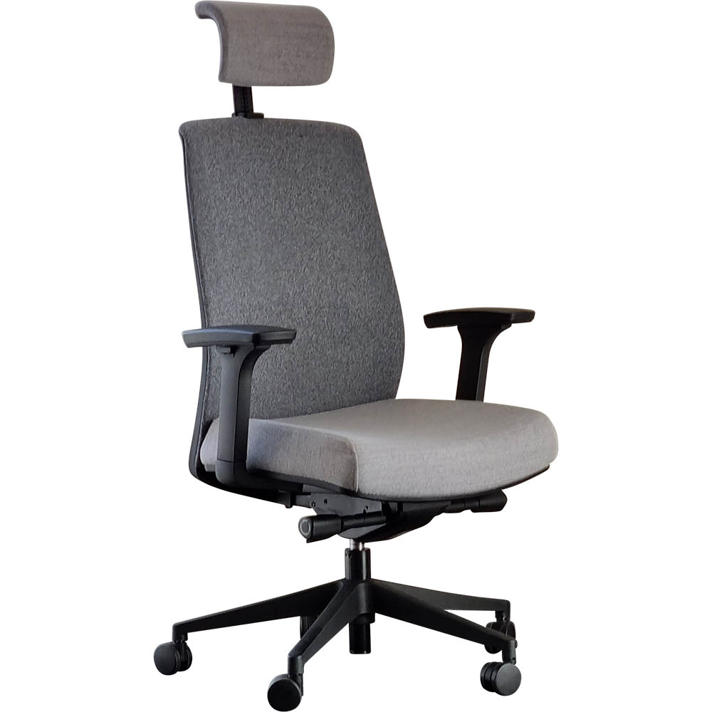 DAL JIRRA SIDE CONTROL SYNCHRO HIGH MESH BACK ARMS HEADREST GREY