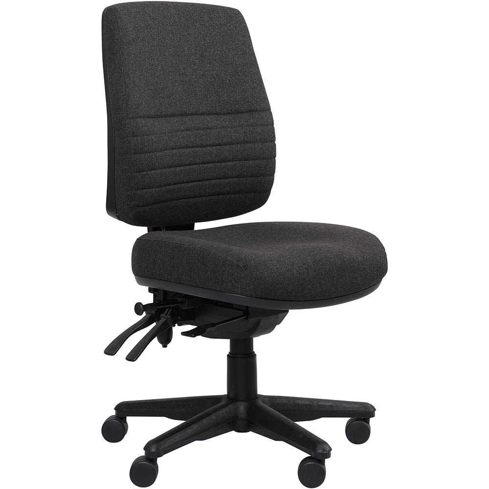 ERGOSELECT SPARK POSTURESOFT ERGONOMIC CHAIR HIGH BACK BLACK NYLON BASE EBONY