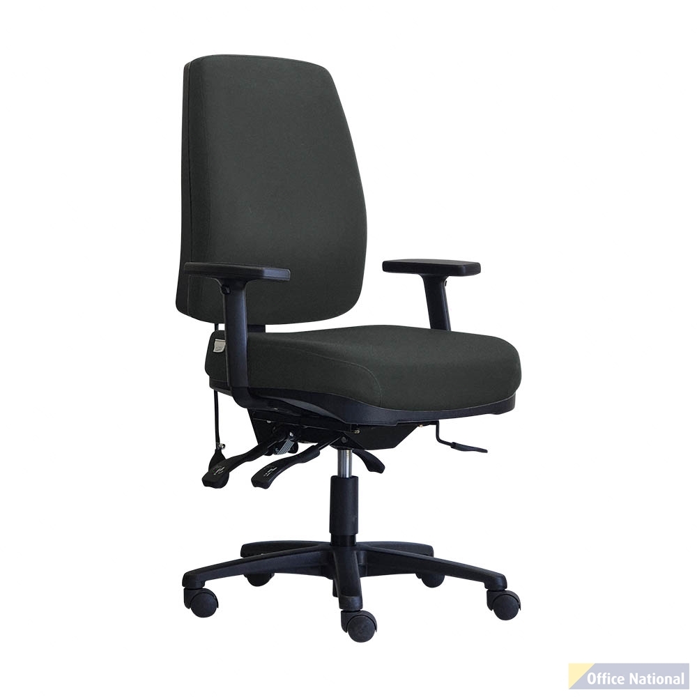 DAL BPLUS HIGH BACK CHAIR LARGE GELTEQ G2SEAT WITH ARMS WARWICK GRAVITY SLATE