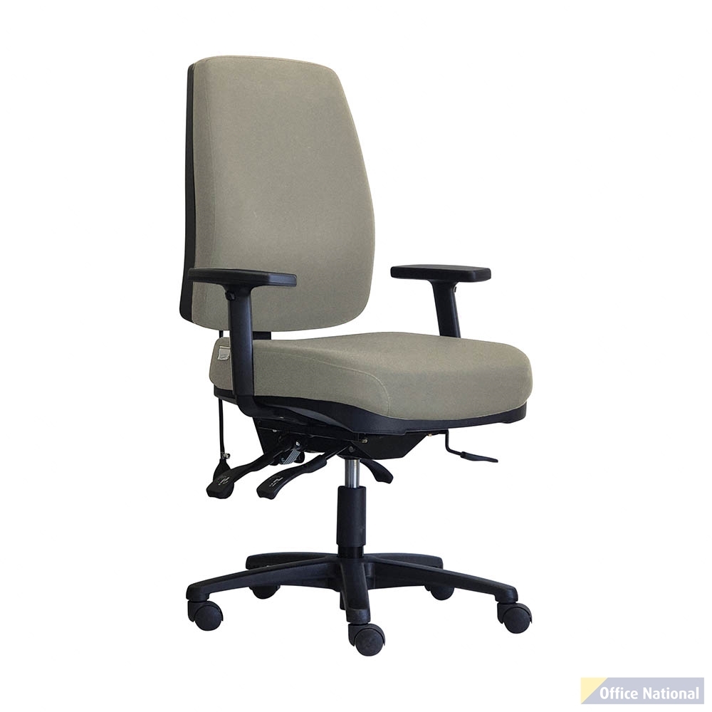 DAL BPLUS HIGH BACK CHAIR LARGE GELTEQ G2SEAT WITH ARMS WARWICK GRAVITY MOCHA