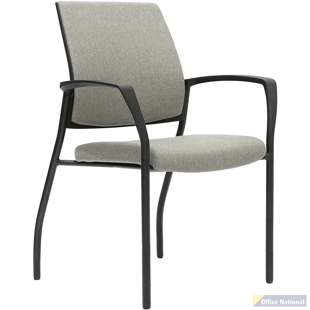 URBIN 4 LEG ARMCHAIR GLIDES BLACK FRAME ICE SEAT AND INNER BACK