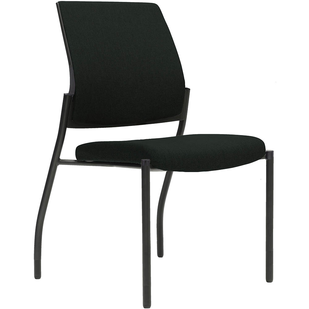 URBIN 4 LEG CHAIR GLIDES BLACK FRAME ONYX SEAT INNER AND OUTER BACK