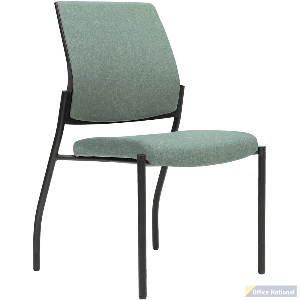 URBIN 4 LEG CHAIR GLIDES BLACK FRAME CLOUD SEAT INNER AND OUTER BACK