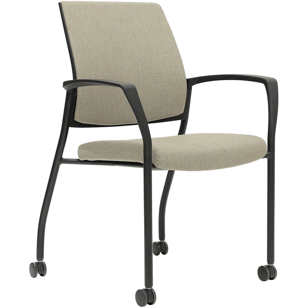 URBIN 4 LEG ARMCHAIR CASTOR BLACK FRAME GRAVITY DRIFTWOOD SEAT INNER AND OUTER BACK