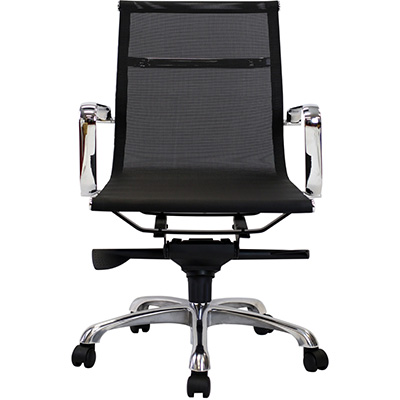 AERO MANAGERS CHAIR MEDIUM MESH BACK WITH ARMS BLACK
