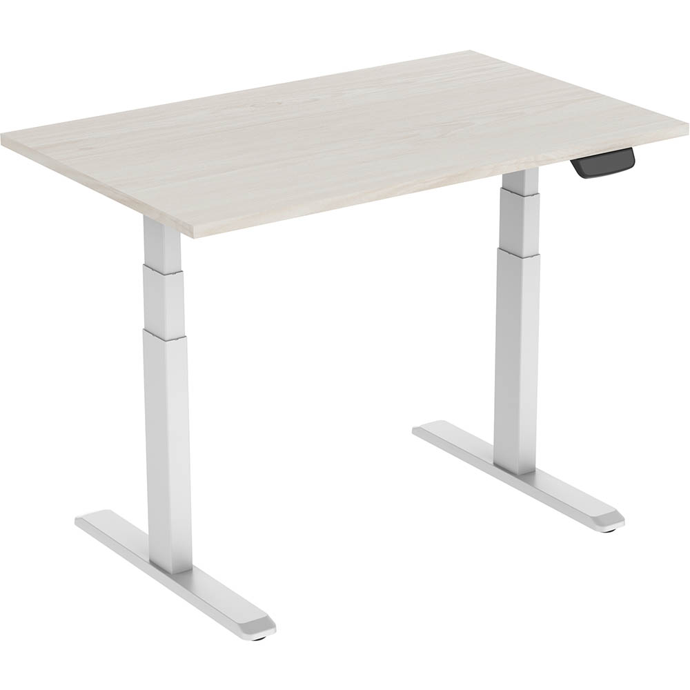 ERGOVIDA EED-623D ELECTRIC SIT-STAND DESK 1800 X 750MM WHITE/LIGHTWOOD