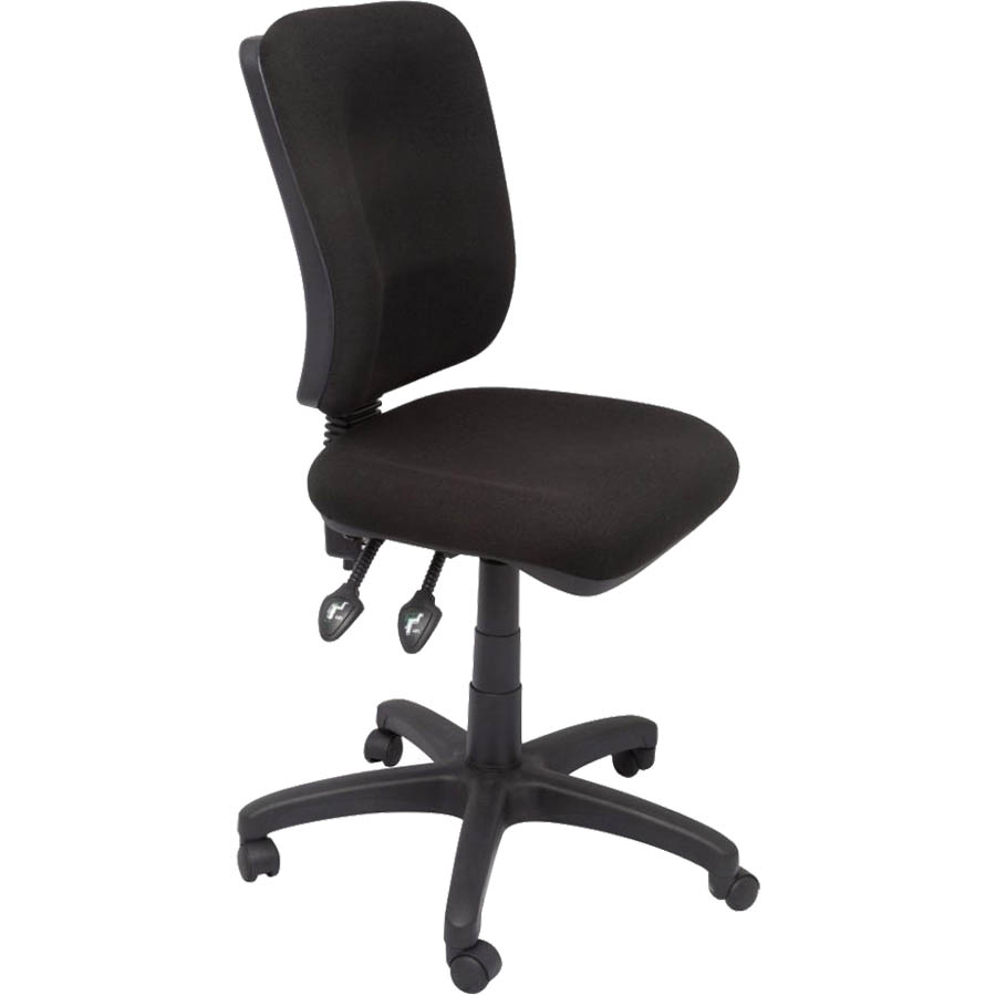 RAPIDLINE EG400 ERGONOMIC TYPIST CHAIR SQUARE BACK SEAT/BACK TILT BLACK