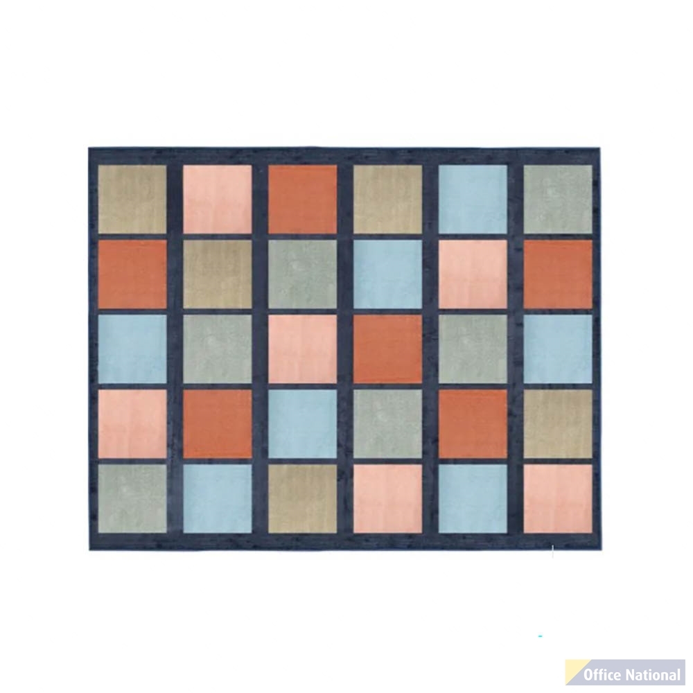 ELIZABETH RICHARDS COLOURS OF AUSTRALIA RUG SQUARES 4 X 3M NAVY