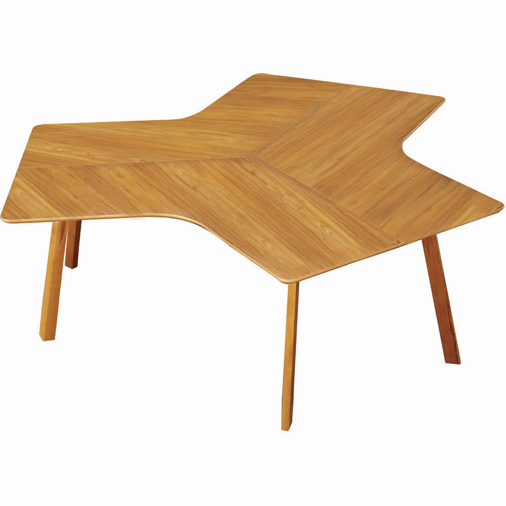 Arbor Executive Workstation 3 Person 2400x750x720mm American Walnut