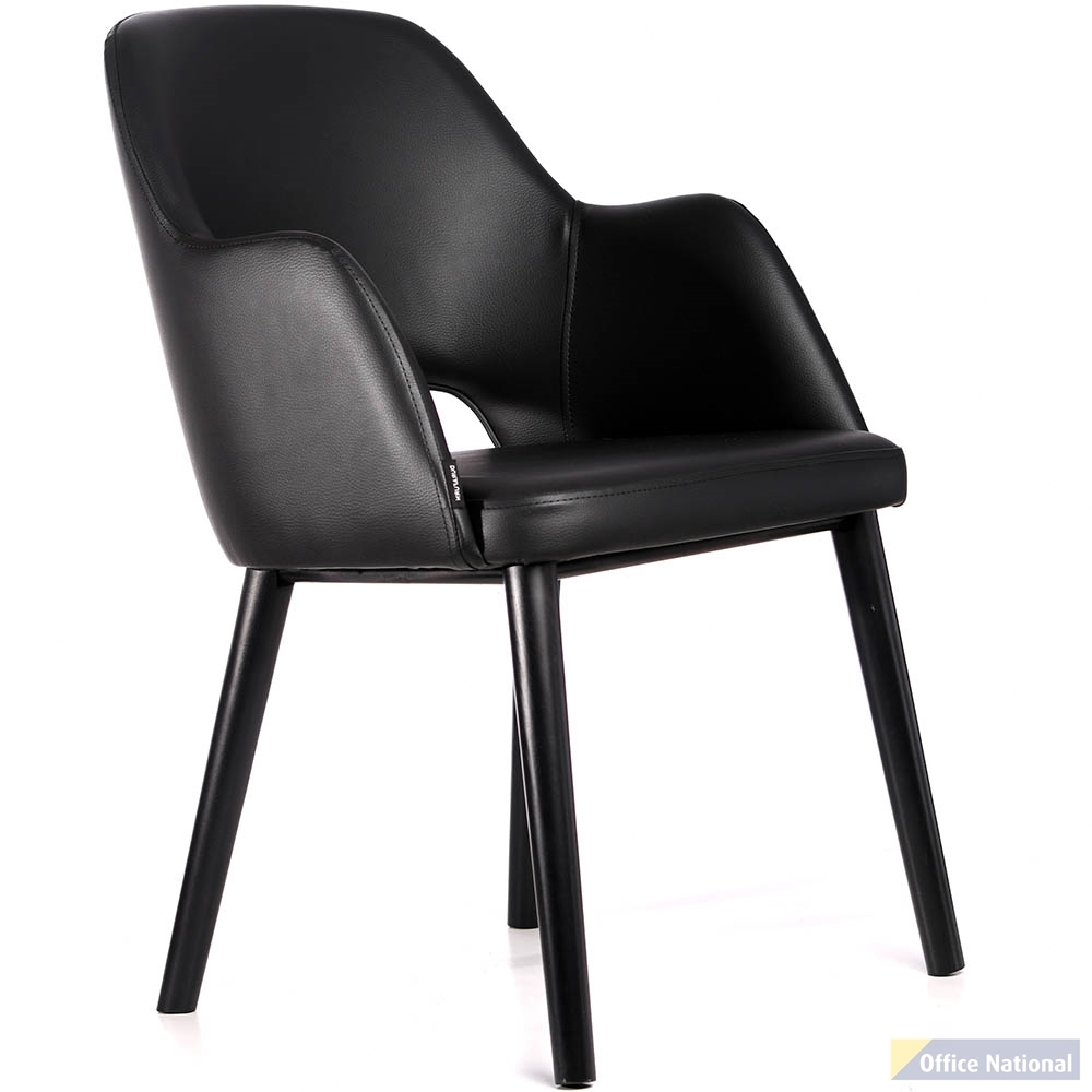 DURAFURN SORBET ARM CHAIR BLACK LEGS BLACK VINYL SEAT