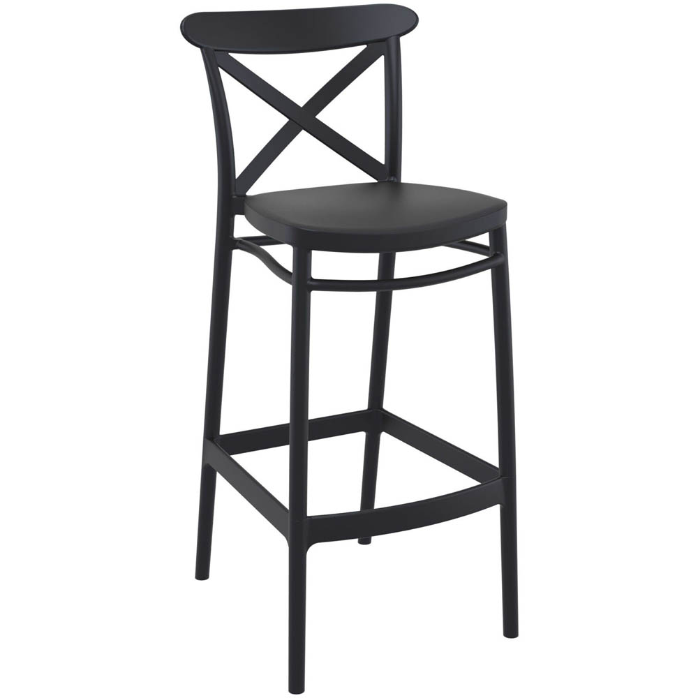 Siesta Cross Barstool 750mm Black