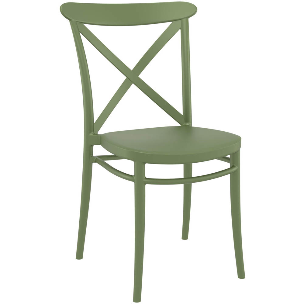 Siesta Cross Chair 440mm Olive Green