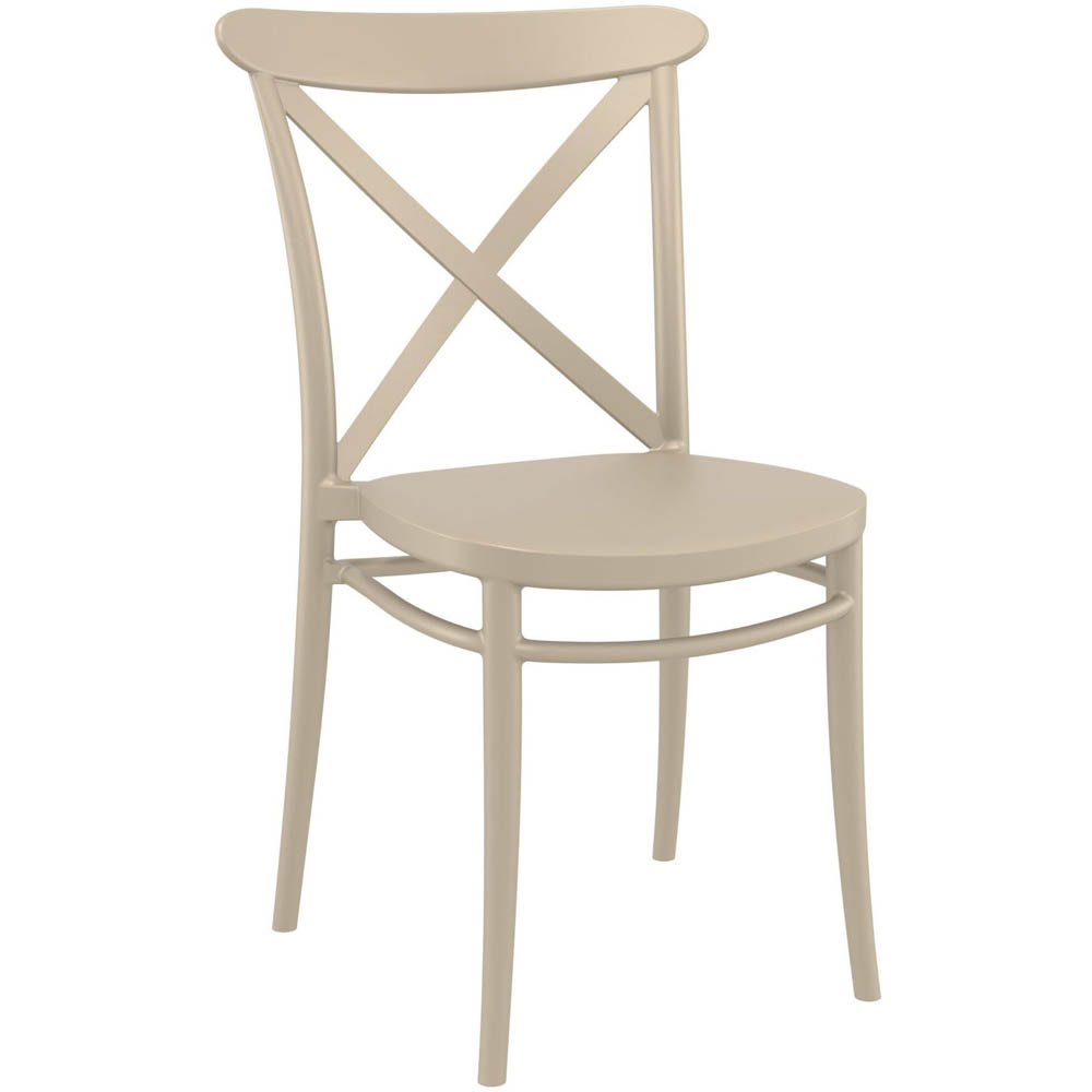 Siesta Cross Chair 440mm Taupe