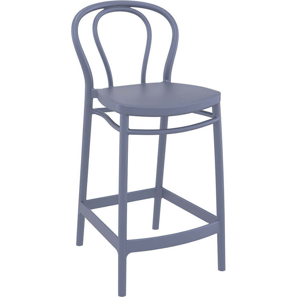 SIESTA VICTOR BARSTOOL 650MM HIGH ANTHRACITE