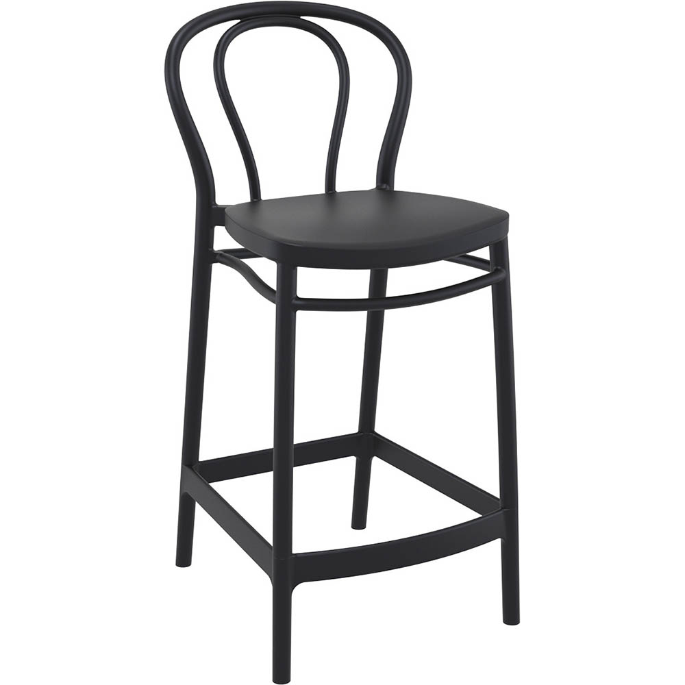 SIESTA VICTOR BARSTOOL 650MM HIGH BLACK
