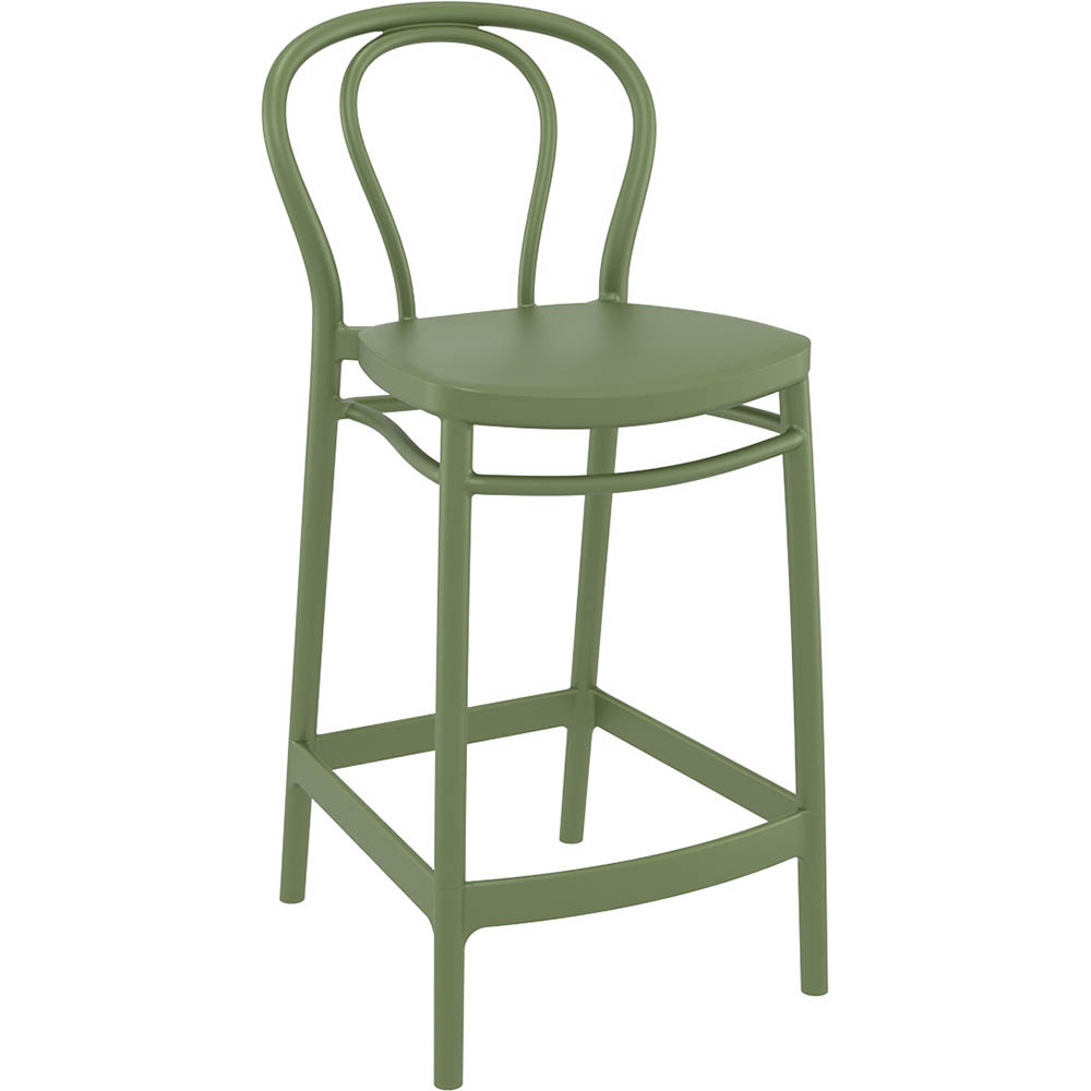 SIESTA VICTOR BARSTOOL 650MM HIGH OLIVE GREEN