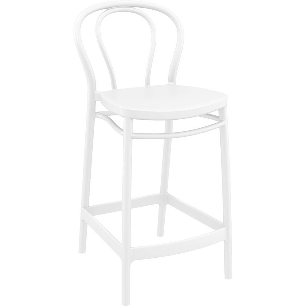 SIESTA VICTOR BARSTOOL 650MM HIGH WHITE