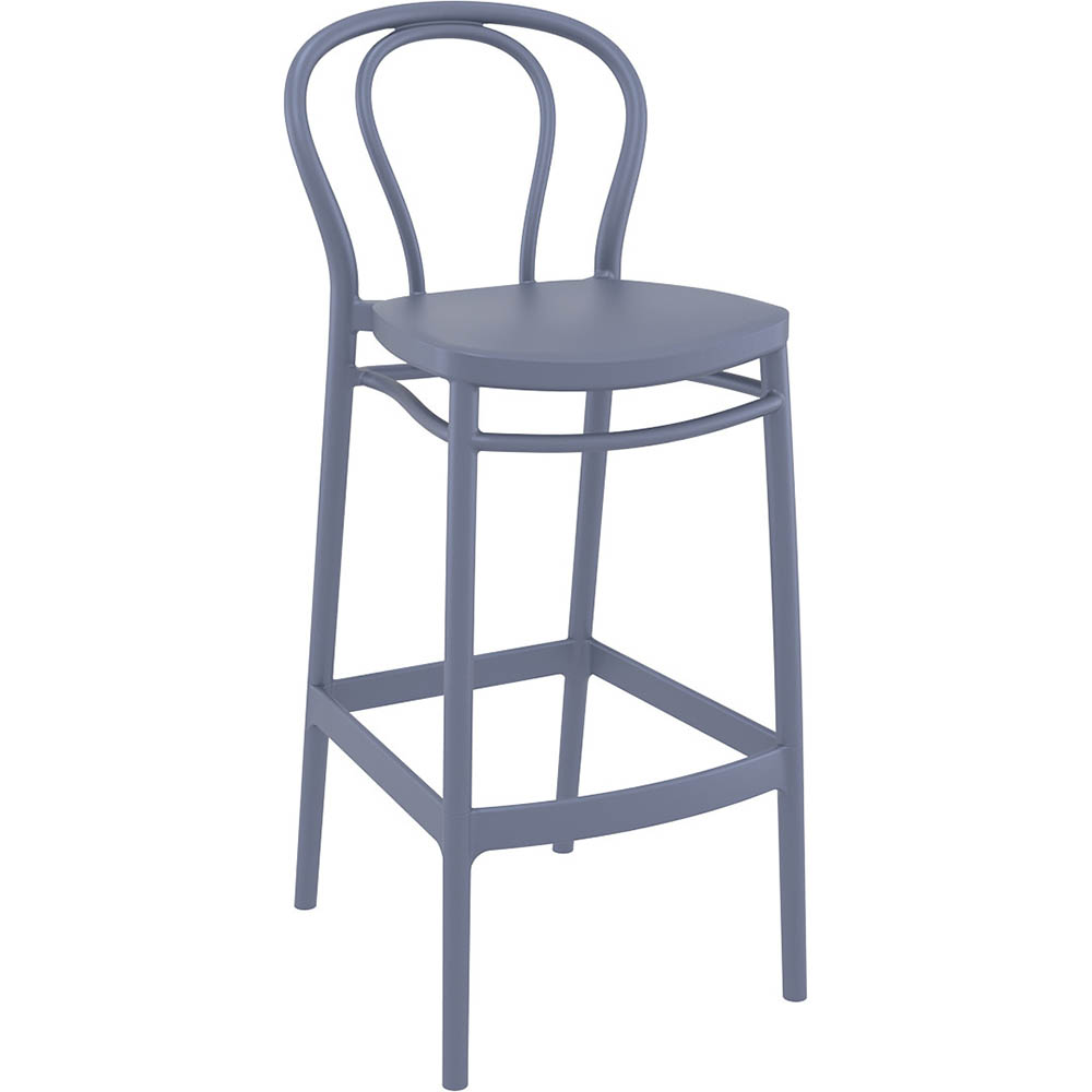 SIESTA VICTOR BARSTOOL 750MM HIGH ANTHRACITE