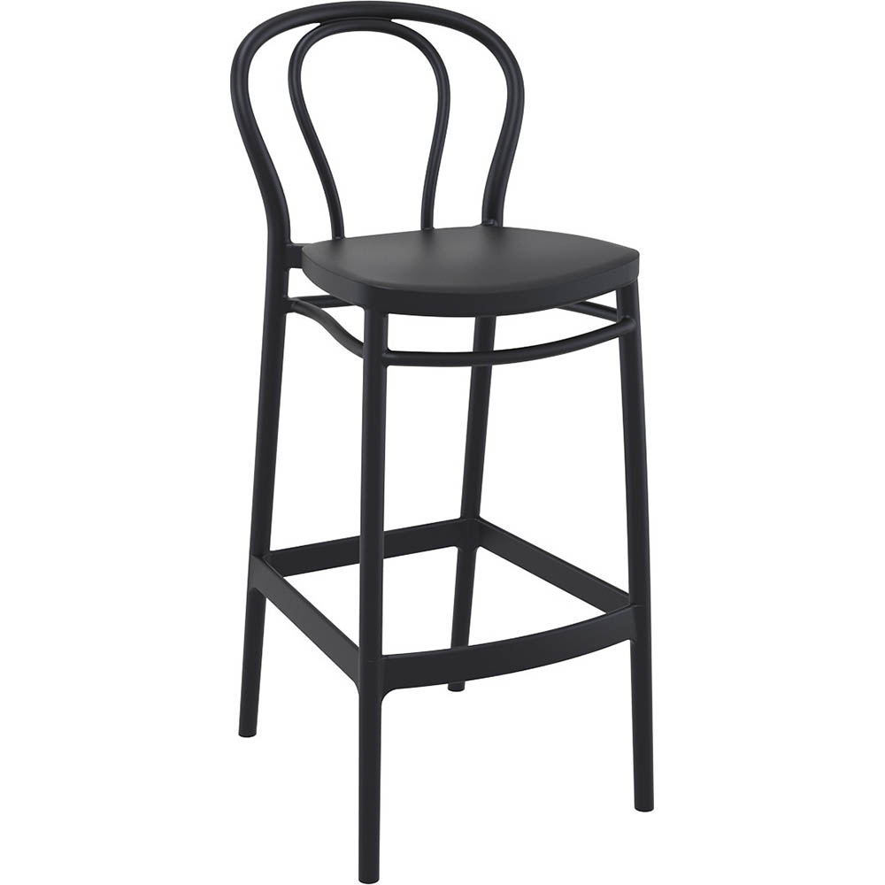 SIESTA VICTOR BARSTOOL 750MM HIGH BLACK
