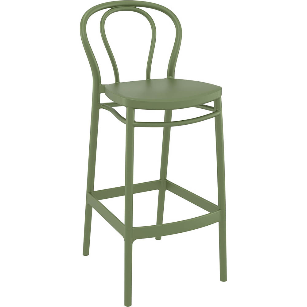 SIESTA VICTOR BARSTOOL 750MM HIGH OLIVE GREEN