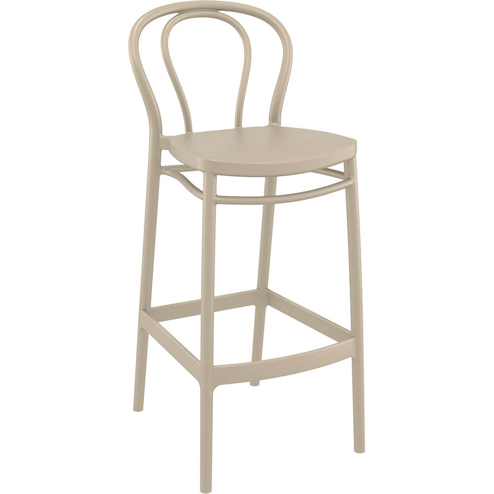 SIESTA VICTOR BARSTOOL 750MM HIGH TAUPE
