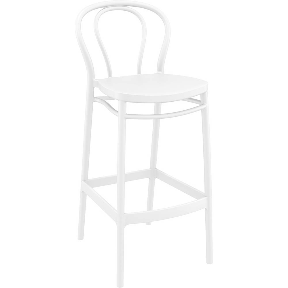 SIESTA VICTOR BARSTOOL 750MM HIGH WHITE