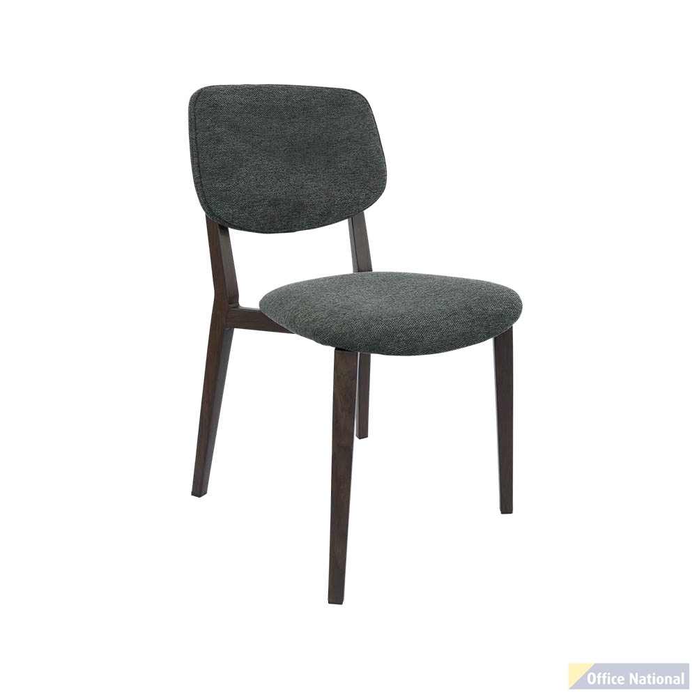 DURAFURN ATLANTA CHAIR LARGE BACKREST WENGE FRAME/DARK GREY FABRIC SEAT AND BACKREST