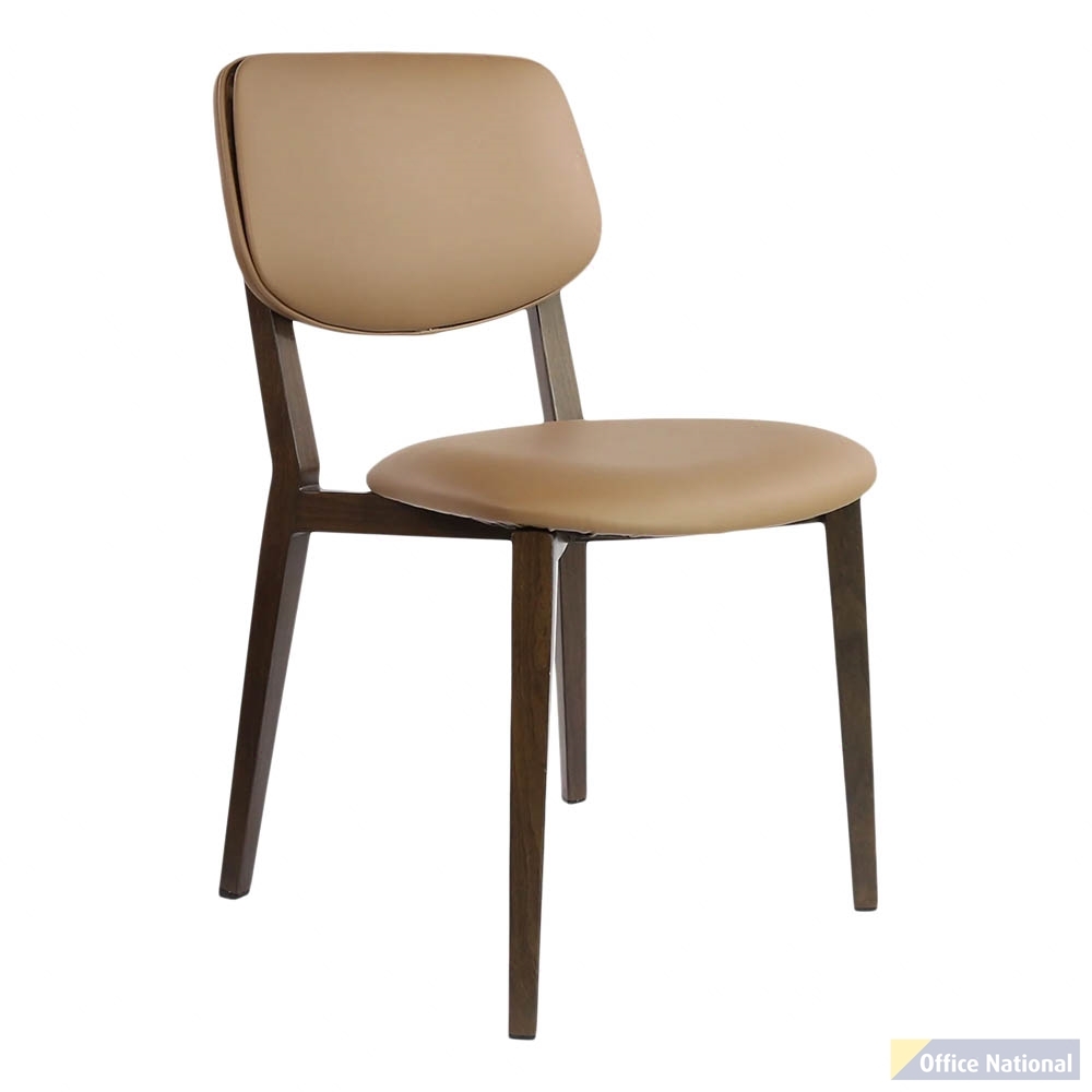 DURAFURN ATLANTA CHAIR LARGE BACKREST WENGE FRAME/TAUPE VINYL SEAT AND BACKREST