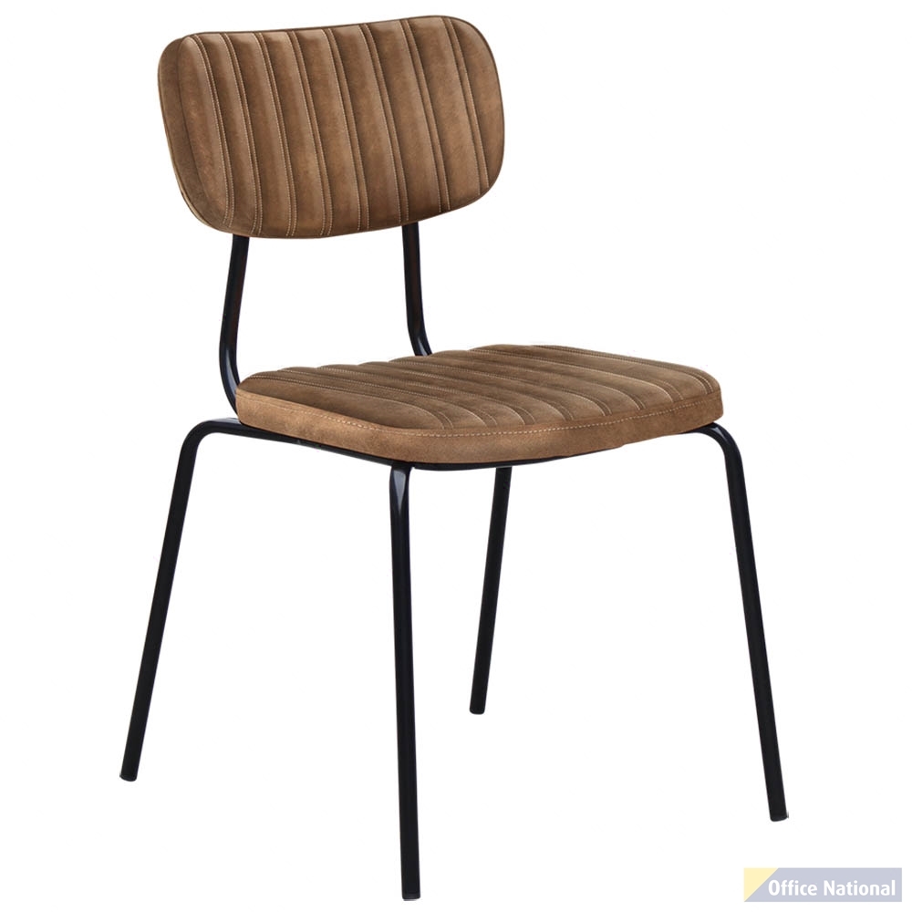 DURAFURN TIRAMISU CHAIR BLACK FRAME MOCHA FABRIC