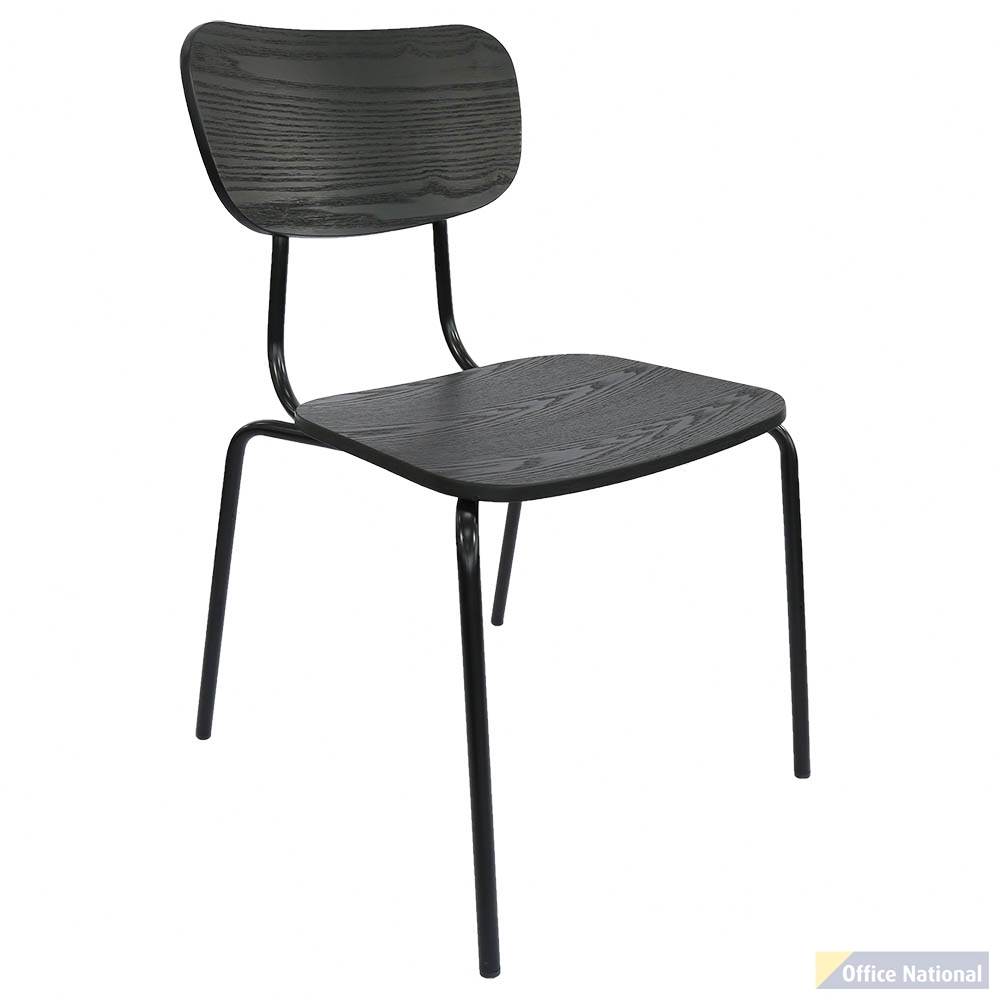 DURAFURN TIRAMISU CHAIR BLACK FRAME BLACK PLY