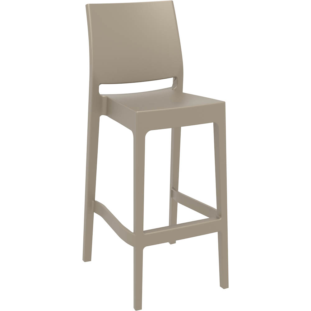 SIESTA MAYA BARSTOOL 75 450 X 510 X 1080MM TAUPE