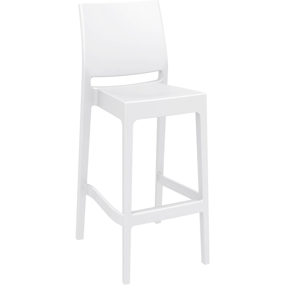 SIESTA MAYA BARSTOOL 75 450 X 510 X 1080MM WHITE