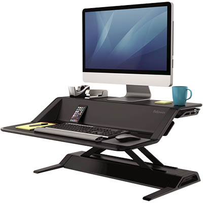 FELLOWES LOTUS SIT STAND WORKSTATION BLACK
