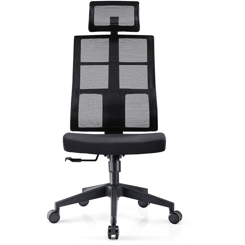 SYLEX JEFFERSON EXECUTIVE CHAIR HIGH MESH BACK BLACK