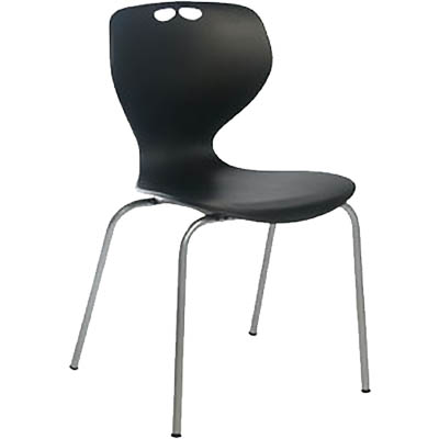 SYLEX MATA 4-LEG STACKING CHAIR CHARCOAL
