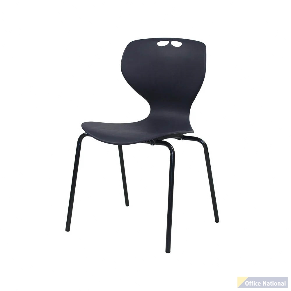 SYLEX ROSWELL 4 LEG STOOL 750MM CHARCOAL SEAT BLACK FRAME