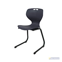 SYLEX ROSWELL CHAIR REVERSE CANTILEVER 350MM CHARCOAL SEAT BLACK FRAME