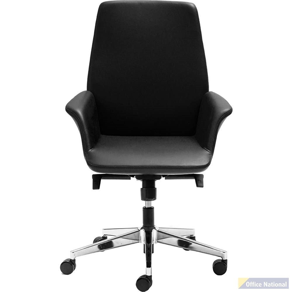 RAPIDLINE ACCORD CHAIR MEDIUM LEATHER BACK BLACK
