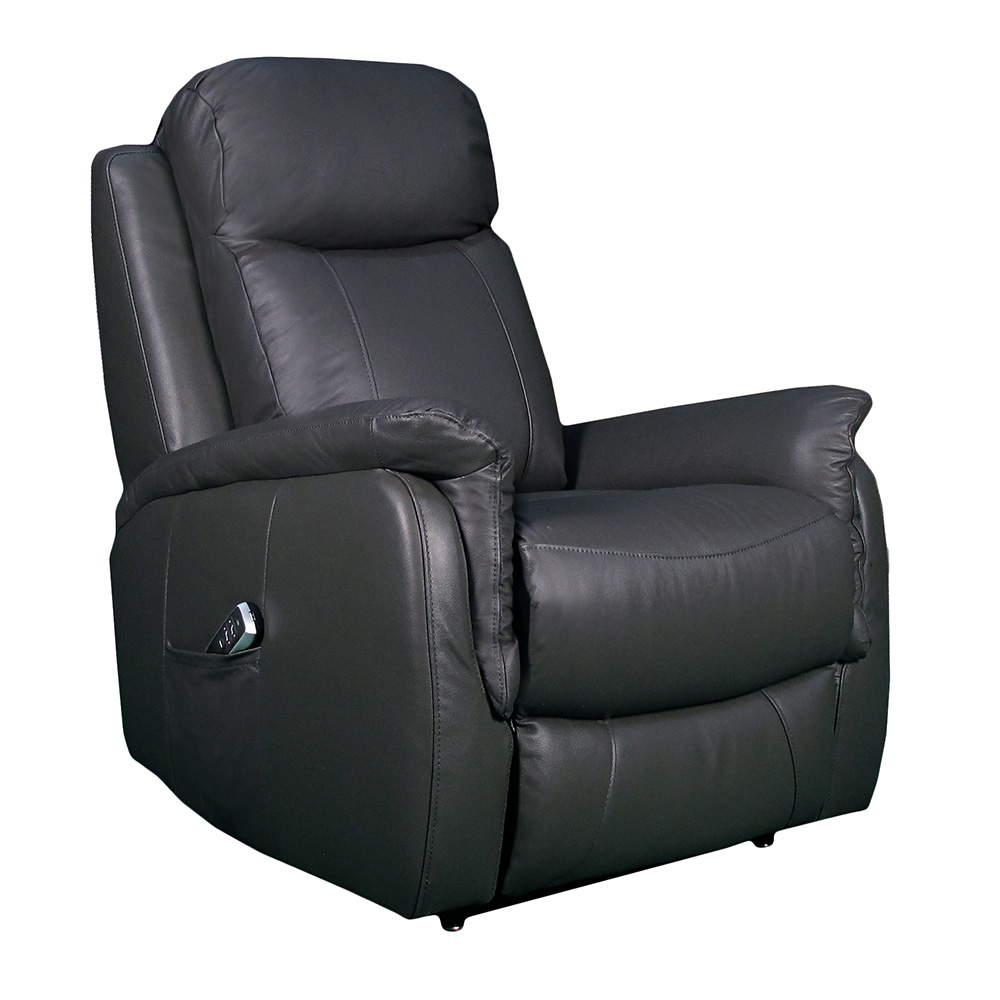 RAPIDLINE HOME ELEVATE ASCOT LIFT CHAIR DUAL MOTOR MEDIUM LEATHER BLACK